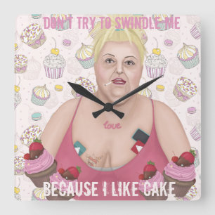 Versuche nicht, mich zu verwirren quadratische wanduhr