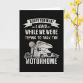 Versuchen, das Motorhome Funny RV zu parken Karte (Gelbe Blume)