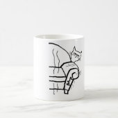 Versuchen, die Nägel der Katze zu befestigen - Kaffeetasse (Mittel)