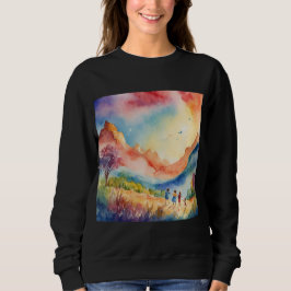 versuchen, die Natur in Aquarellkunst zu beschreib Sweatshirt