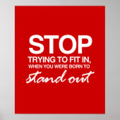 VERSUCHEN, EINZUHALTEN POSTER (Vorne)