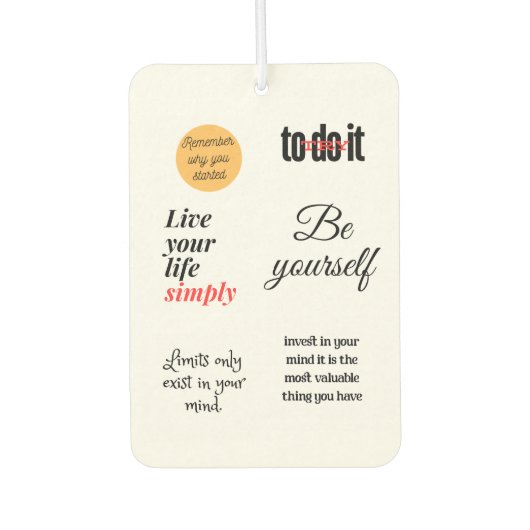 versuchen, es zu tun autolufterfrischer (Vorderseite)