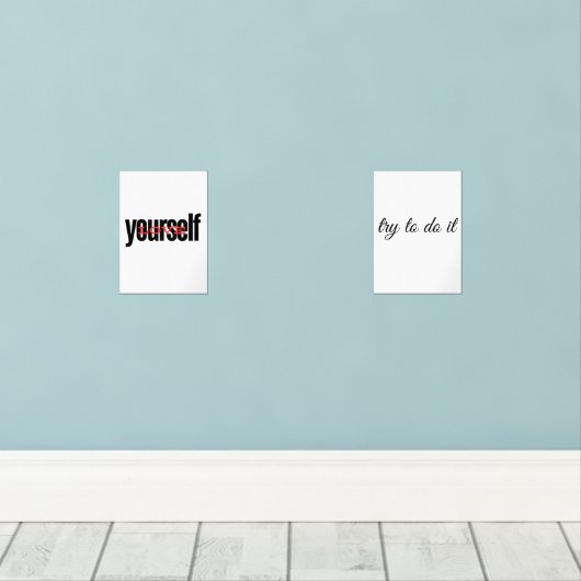 versuchen, es zu tun bilderwand sets (Holzboden)