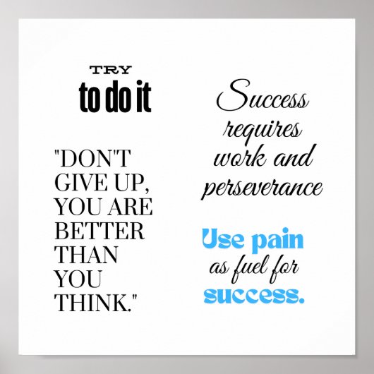 versuchen, es zu tun poster (Vorne)