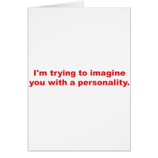 Versuchen, sich Sie mit einer Persönlichkeit