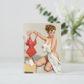 Versuchen Sie, Button nach oben zu machen Postkarte (Stehend Vorderseite)