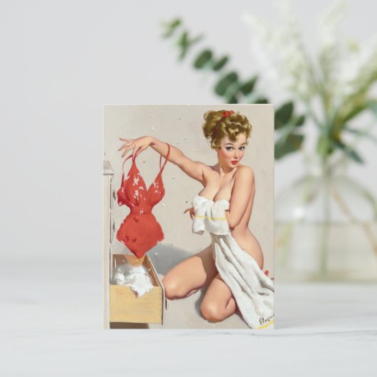 Versuchen Sie, Button nach oben zu machen Postkarte (Stehend Vorderseite)