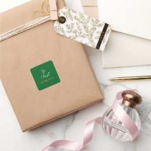 Versuchen Sie Christ Forest Green Quadratischer Aufkleber