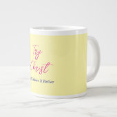 Versuchen Sie Christ Yellow Jumbo-Tasse (Vorderseite Rechts)