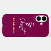 Versuchen Sie Christus - Er wird es besser Wein ma Case-Mate iPhone Hülle (Rückseite (Horizontal))