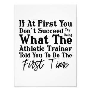 Versuchen Sie, das zu tun, was Ihnen der Sporttrai Fotodruck