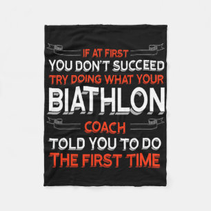 Versuchen Sie, das zu tun, was Ihr Biathlon-Traine Fleecedecke