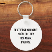 Versuchen Sie den politischen Schlüsselanhänger (Vorderseite)