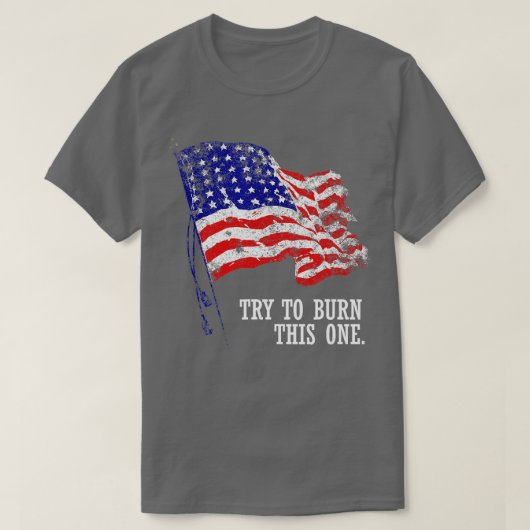 Versuchen Sie, diese amerikanische Flagge beängsti T-Shirt (Design vorne)