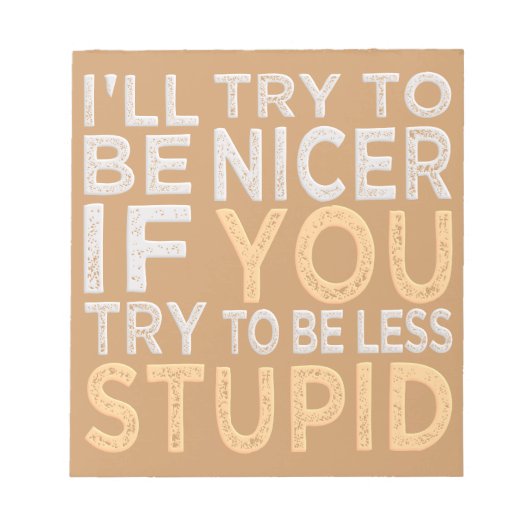 Versuchen Sie, ein benutzerdefiniertes Notizblock  (Vorderseite)