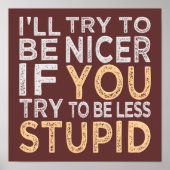 Versuchen Sie, ein schönes, benutzerdefiniertes Fa Poster (Vorne)