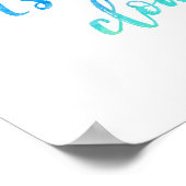 Versuchen Sie, eine Regenbogenhand zu sein, die in Poster (Ecke)