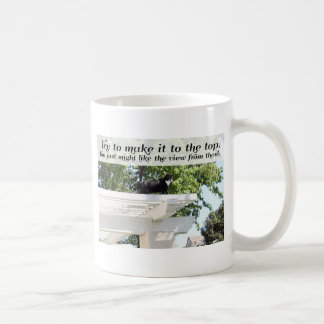 Versuchen Sie, es Slogan Cat Inspirational Fotogra Kaffeetasse