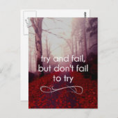 Versuchen Sie es versagen, aber versag nicht, die  Postkarte (Vorne/Hinten)