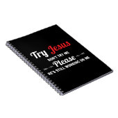 Versuchen Sie Jesus bitte nicht, mein T-Shirt zu v Notizblock (Rechte Seite)