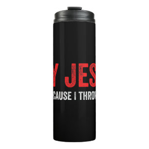 Versuchen Sie Jesus not Me, denn ich wirf Hands T- Thermosbecher