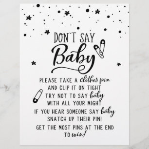 Versuchen Sie, kein Baby zu sagen, oder sagen Sie