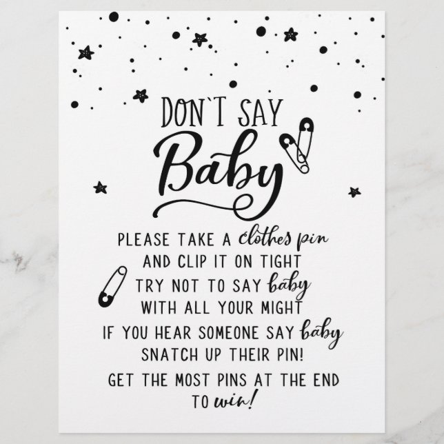 Versuchen Sie, kein Baby zu sagen, oder sagen Sie  (Vorderseite)