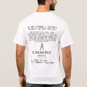 Versuchen Sie nicht einen CrossFit Workout - das T-Shirt (Rückseite)