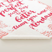 Versuchen Sie nicht, perfekt zu sein, der gerade Sherpadecke (3/4)