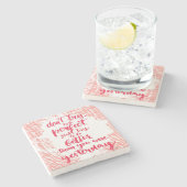 Versuchen Sie nicht, perfekt zu sein, der gerade Steinuntersetzer (Seitenansicht)