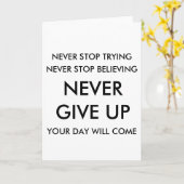 VERSUCHEN SIE NIE AUFHÖREN, SICH MOTIVIEREN ZU LAS KARTE (Gelbe Blume)