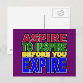 VERSUCHEN SIE, VOR DEM VERLAUF INSPIRIEREN POSTKARTE (Vorne/Hinten)