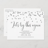 Versuchen wir es erneut elegant, das Datum zu ände Ankündigungspostkarte (Vorne/Hinten)