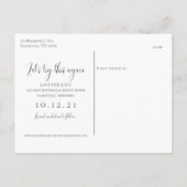 Versuchen wir es erneut elegant, das Datum zu ände Ankündigungspostkarte (Rückseite)