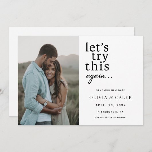 Versuchen wir es noch einmal. Ändern Sie das Datum Einladung (Vorne/Hinten)