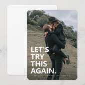 Versuchen wir es noch einmal! | LÄSSIGES SAVE THE  Date (Vorne/Hinten)