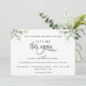 Versuchen wir es noch einmal: Liebe ist geduldige Save The Date (Stehend Vorderseite)