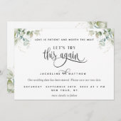 Versuchen wir es noch einmal: Liebe ist geduldige Save The Date (Vorne/Hinten)