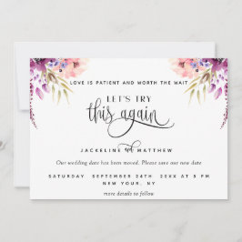 Versuchen wir es noch einmal, Lila, Lilac Peach Fl Save The Date