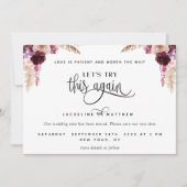 Versuchen wir es noch einmal, Lila, Save the Date (Vorderseite)