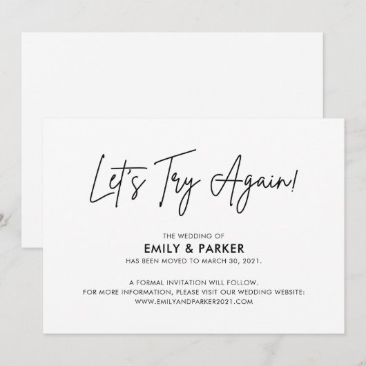 Versuchen wir es noch einmal mit der Ankündigung d (Vorne/Hinten)