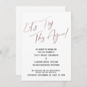 Versuchen wir es noch einmal mit der verspäteten H Einladung (Vorne/Hinten)