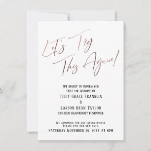 Versuchen wir es noch einmal mit der verspäteten H Einladung