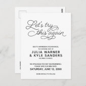 Versuchen wir es noch einmal mit einer verspäteten postkarte (Vorne/Hinten)