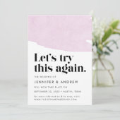 Versuchen wir es noch einmal mit Lila Hochzeitverl Ankündigung (Stehend Vorderseite)