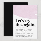 Versuchen wir es noch einmal mit Lila Hochzeitverl Ankündigung (Vorne/Hinten)