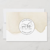 Versuchen wir es noch einmal, Sand, Tan, Beige Was Save The Date (Rückseite)