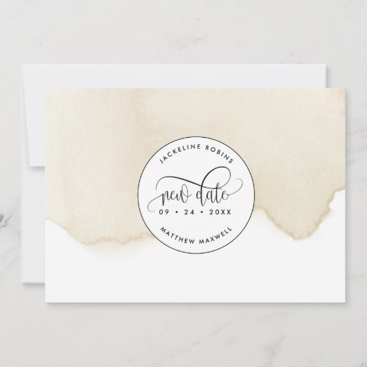 Versuchen wir es noch einmal, Sand, Tan, Beige Was Save The Date (Rückseite)