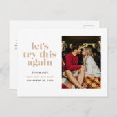 Versuchen wir mal, das Datum der Hochzeit zu änder Ankündigungspostkarte (Vorne/Hinten)