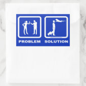 VersuchsEhefrau-Flugzeug-Problem-Lösung Rechteckiger Aufkleber (Tasche)